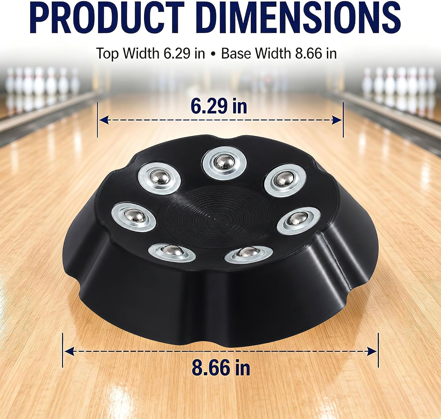 Bowling Ball Spinner Trainer, 360 Rotating Practice Stand | 360 Rotating Platform, Non-Slip Base, Improves Hand Position and Release Consistency, Portable for Home or Pre-Game Warm Up