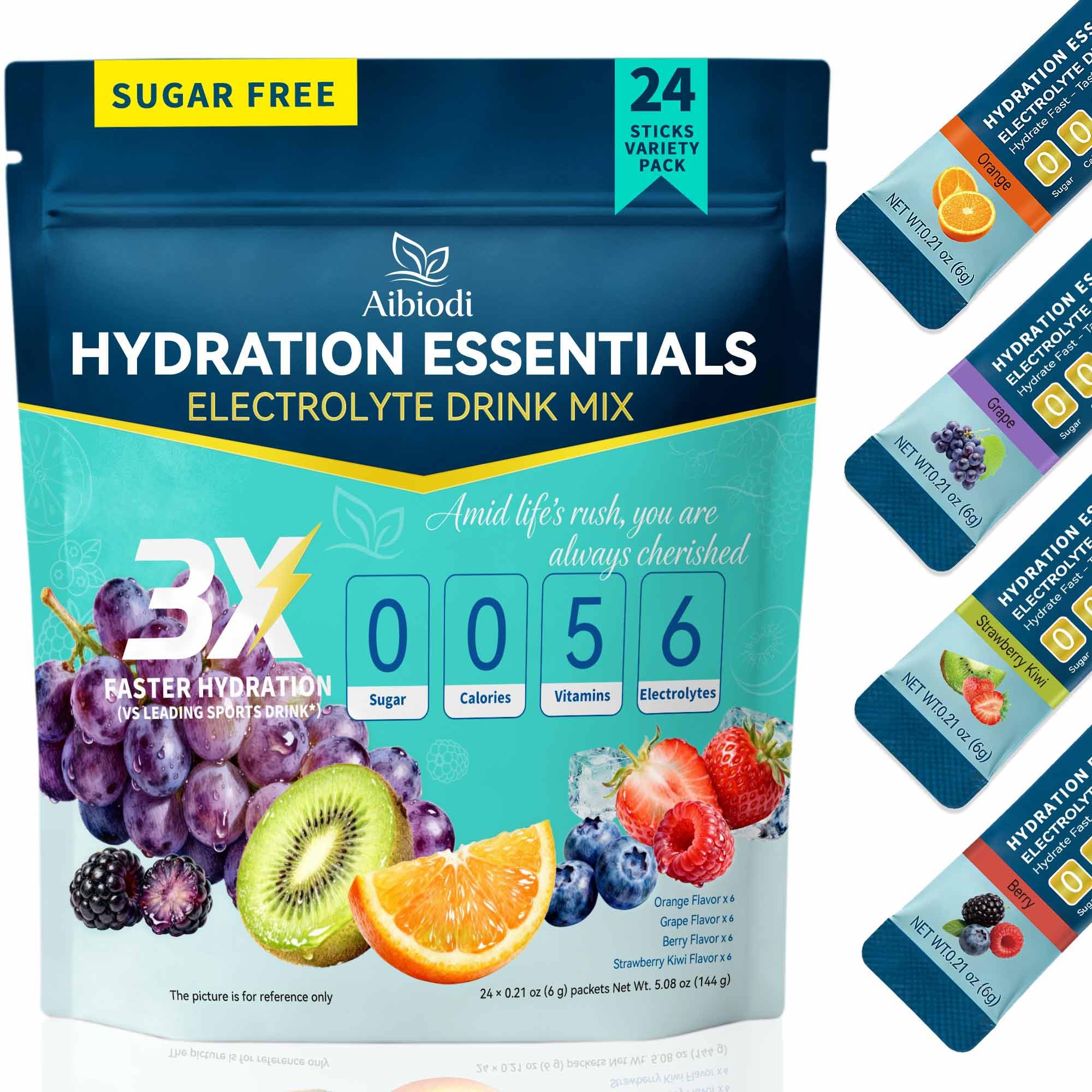 Electrolytes Powder Packets - Sugar Free & Zero Calorie Liquid Daily IV Drink Mix - Instant Hydration & Energy Supplement with 6 Electrolytes and 5 Vitamins, Keto Friendly & Vegan - 36 Sticks — Amazon image 24