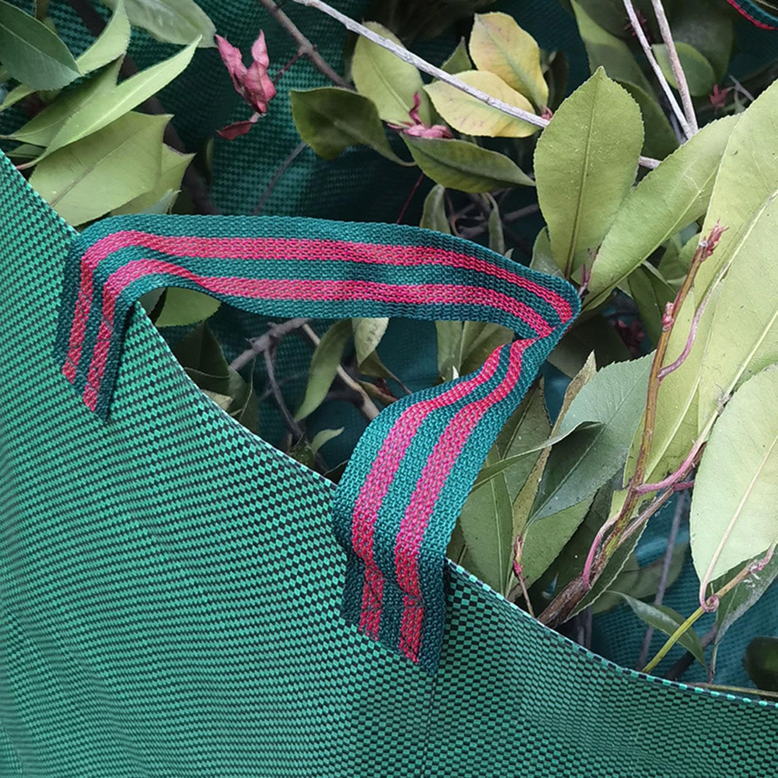 Juego de 5 bolsas de basura reutilizables para piscina, recogida de malezas y hojas caídas, bolsa de hojas de jardín, 50 x 50 x 50 cm, 125 L, color verde