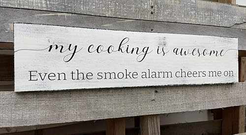 Miniatura 16 de Letrero decorativo de pared de cocina de granja, Meals and Memories are Made Here, letreros de madera rústica para cocina, comedor (cereal) 4 x 16