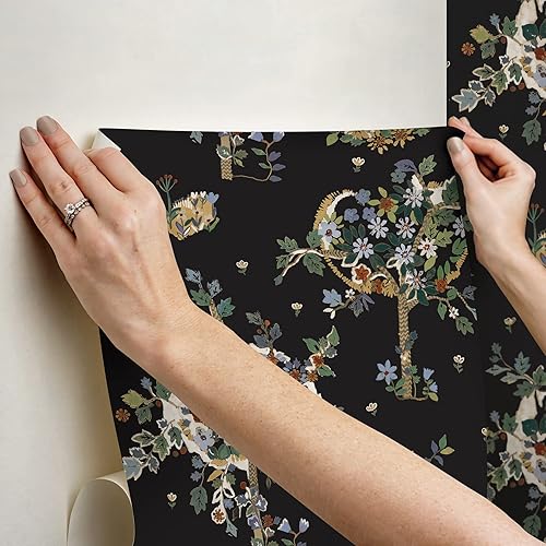 Miniatura 7 de RoomMates RMK12585PLW Papel tapiz para despegar y pegar con flores de árbol de la paz