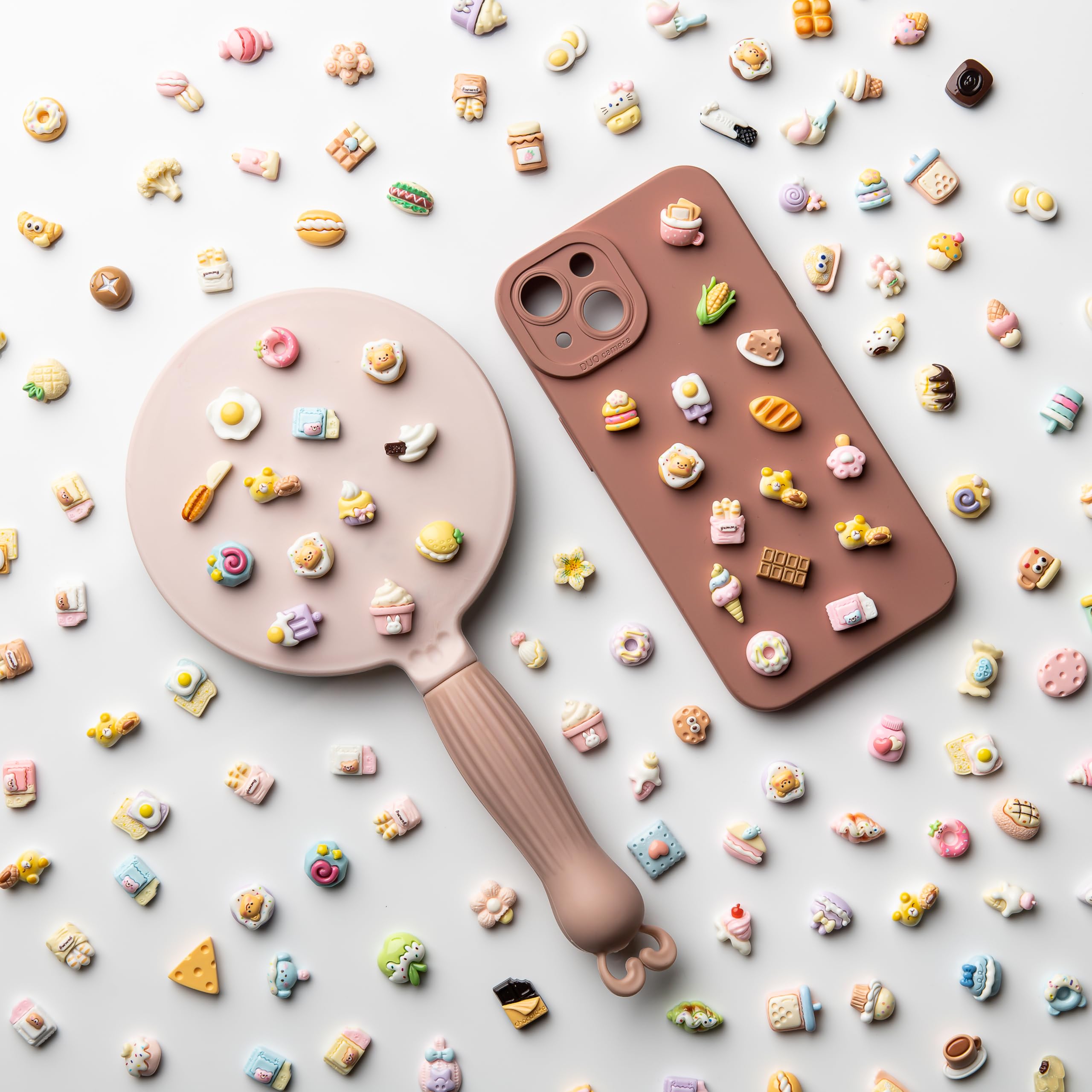 Slime Charms Food Cute Set - Mixed Lot Assorted Food Resin Flatback Cute Sets for DIY Crafts Making,Decorations,Scrapbooking,Embellishments,Hair Clip 25pcs