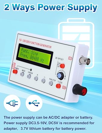 FG-100 DDS Function Generator for Oscilloscope Calibration, 1Hz-500kHz