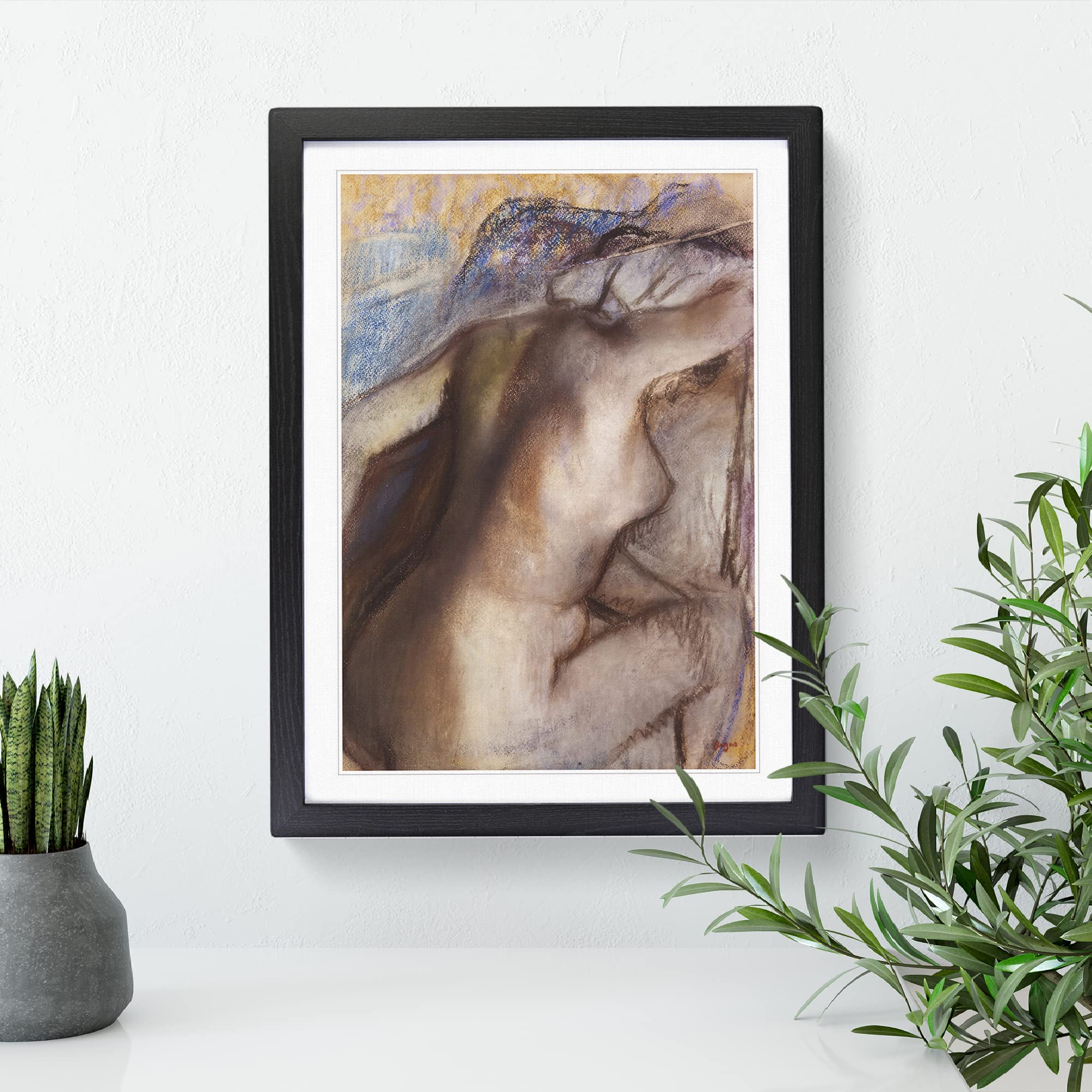 After The Bath By Edgar Degas Classic Painting Framed Wall Art Print - Image 2