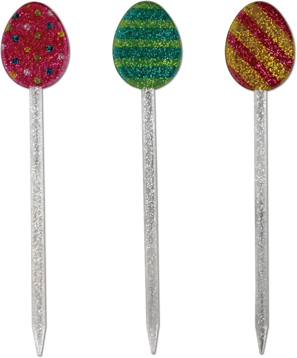 Royer 6" Colorful Easter Egg Swizzle Sticks, Picks