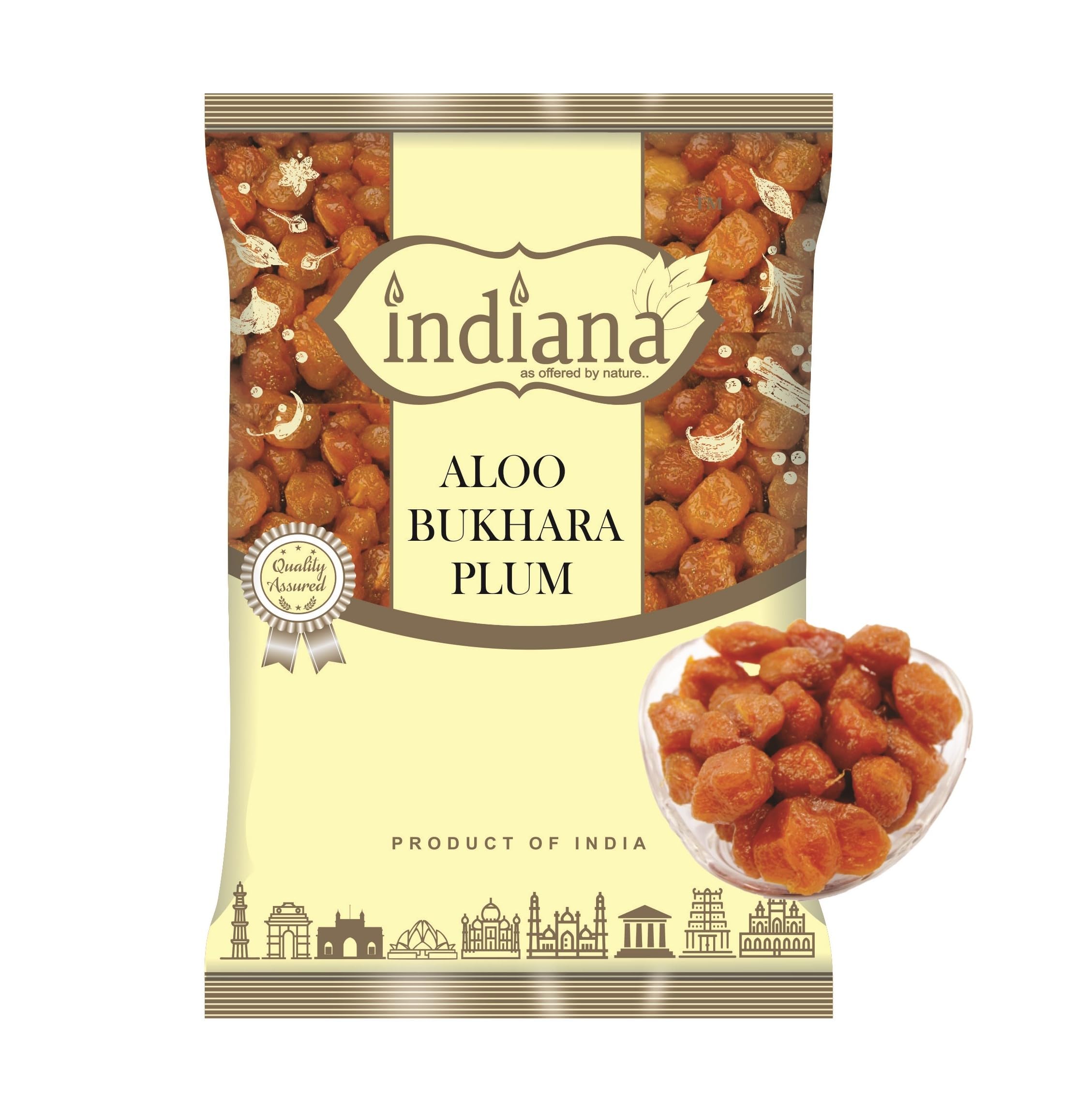 Indiana as offered by nature Aloo Bukhara Dried Plum Jumbo | Alpagoda Pandu- 200 Gram