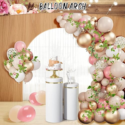 Miniatura 5 de Decoraciones florales de feliz cumpleaños para mujer, 105 piezas de suministros de fiesta de cumpleaños de flores de madera, incluyendo telón de