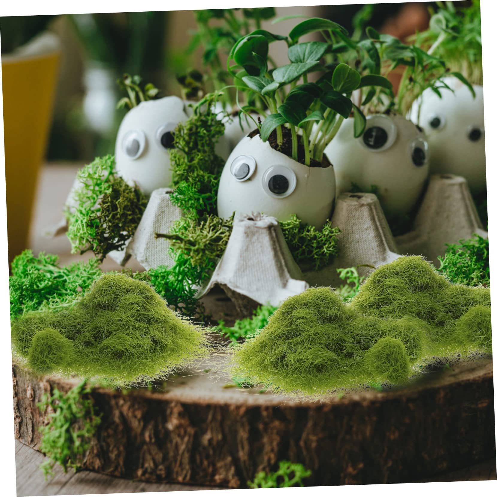 OSOLADY Realistic Nylon Lawn Moss Powder 4 Bags of Decorative Fake Moss for Centerpieces Gardening Fake Moss Fake Moss for Planters