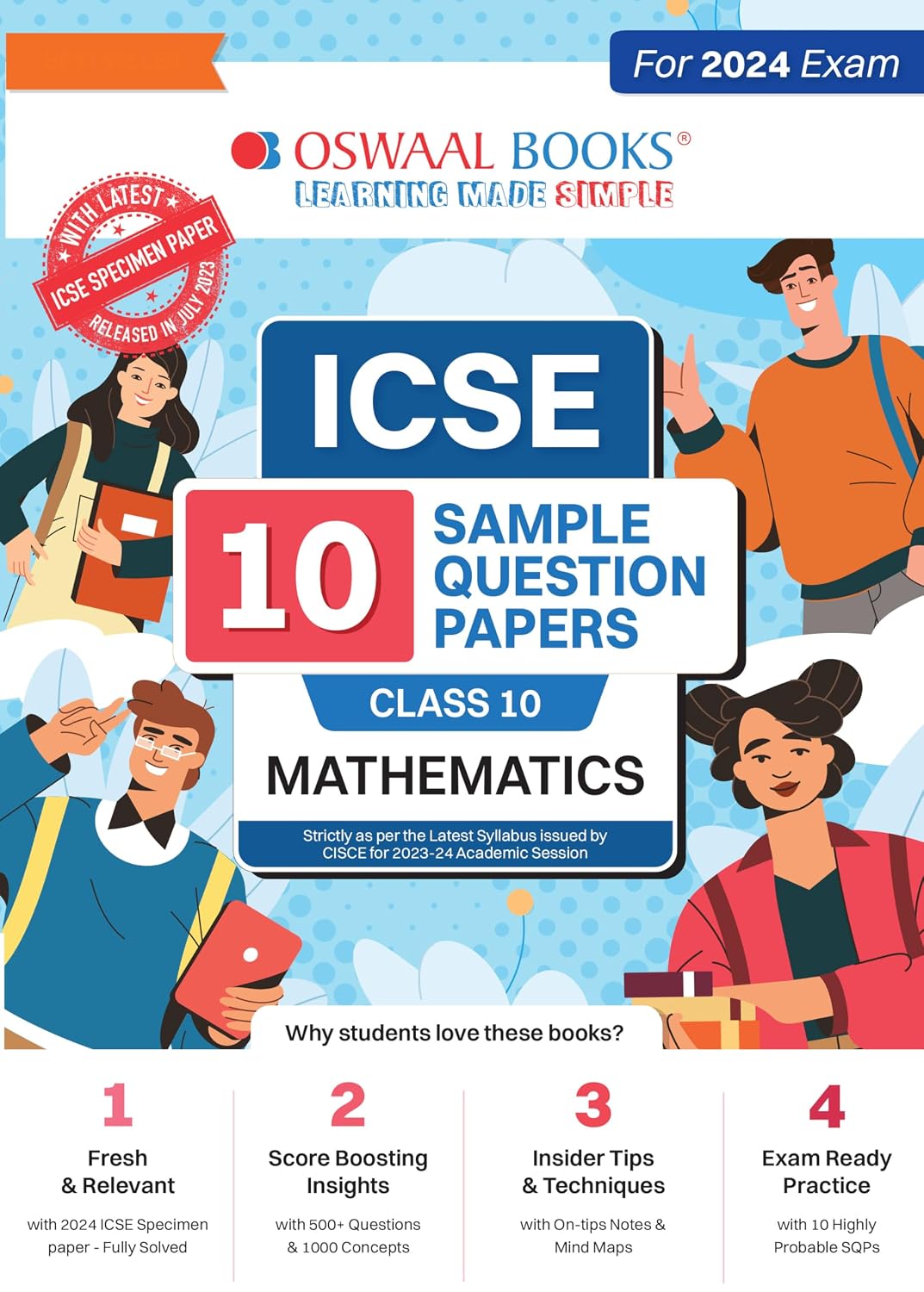 Oswaal ICSE 10 Sample Question Papers Class 10 Mathematics For Board ...
