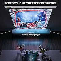 Vista 7 de WASJOYE 100 Inch Motorized Projector Screen with Remote Control - 4:3 Electric Drop Down Projector Screen for Wall or Ceiling Mount, 8K HD & Dual