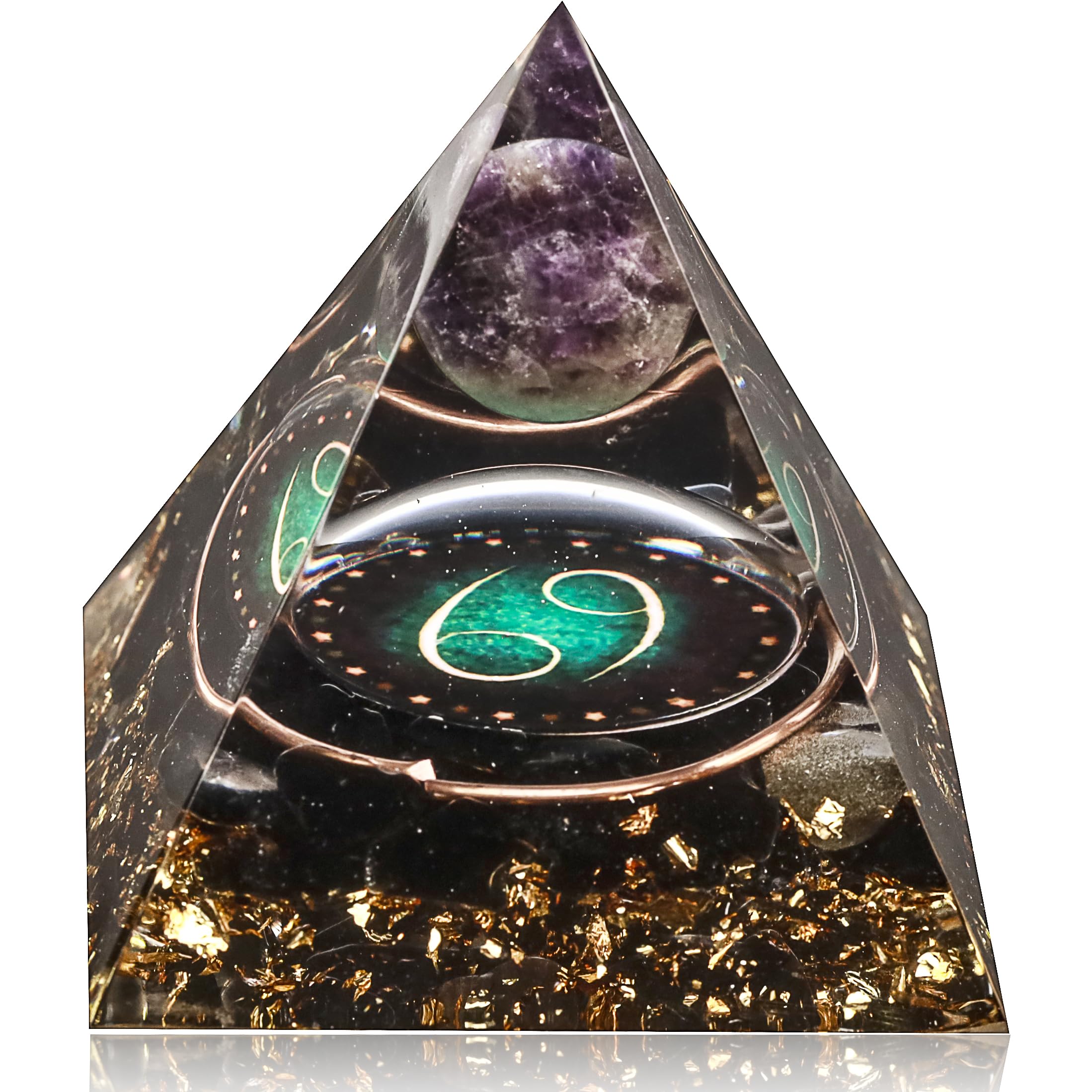 12 Zodiac Orgone Crystal Pyramid