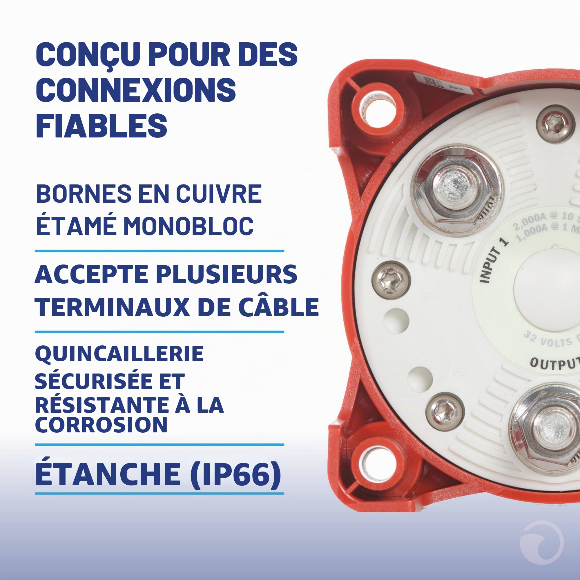 Blue Sea Systems 9001e Coupe Circuit, Sélecteur et Coupleur de Batteries