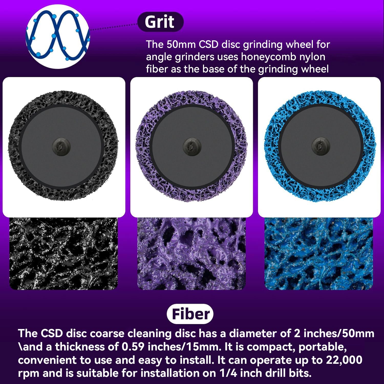 Kit De 15 Disques Diamantés 50mm - Pour Enlever Rouille, Peinture Et Soudures Facilement