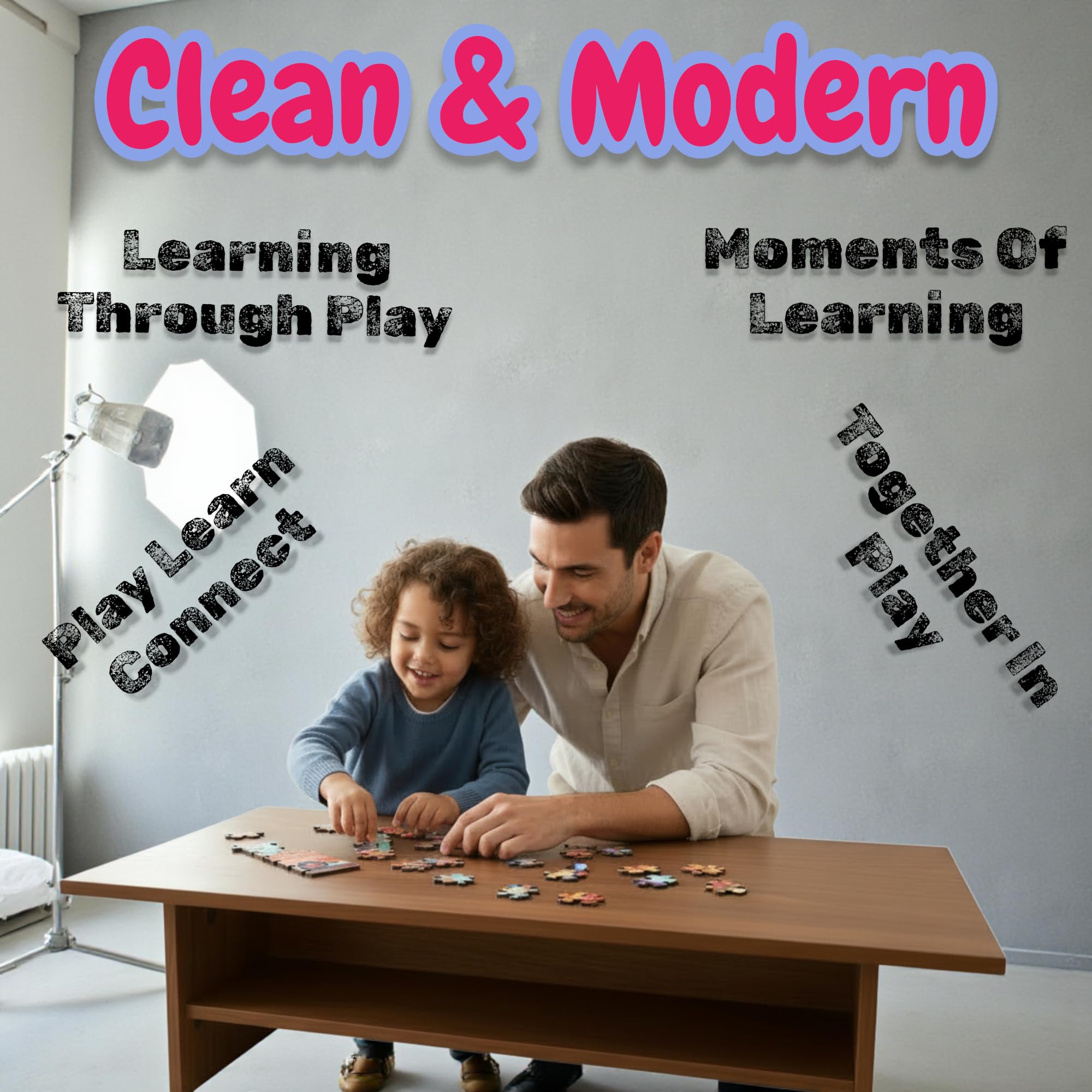 BAGJI TOYS Wooden Defence Vehicle Jigsaw Puzzle Set for Kids (3+ Years) | 4-in-1 Action Theme Puzzles with Wooden Storage Box | Educational Learning & Screen-Free Toy 1