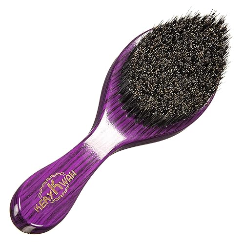 Miniatura 1 de Cepillo de pelo de cerdas de jabalí naturales reforzadas con 360 ondas, para pulir y colocar el cabello con Durag