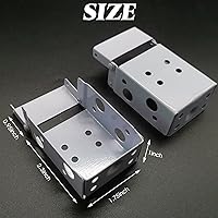 Vista 3 de TIHOOD 6PCS 2.5 inch Blind Brackets Low Profile Box Mounting Bracket for Window Blinds