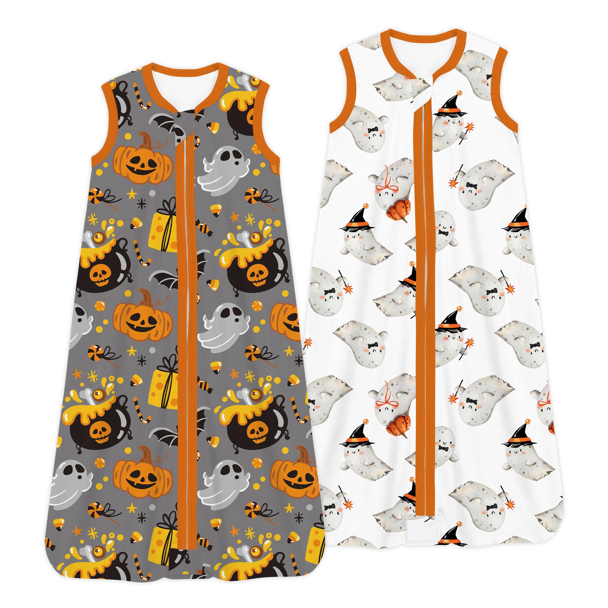 Toddler Sleep Sacks 2T-3T-4T, 0.5 TOG Light Summer Wearable Blankets, Extra Long XL Sleeping Bags, 2 Pack