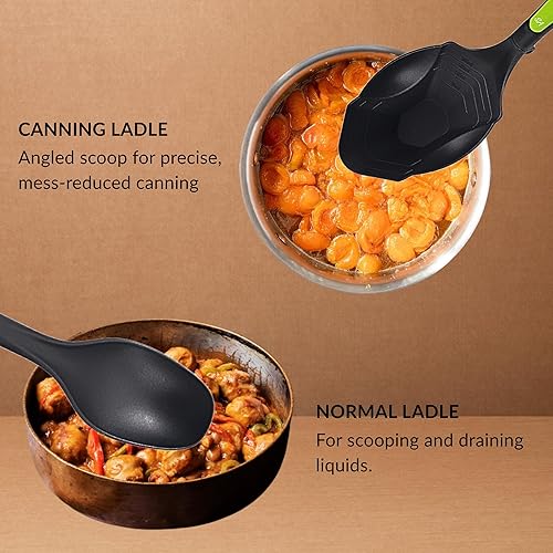 Miniatura 3 de Supa Ant Juego de cucharones de cocina (5 piezas) Cuchara grande para conservas - Cuchara de nailon con agujeros - Cucharatenedor para pasta -