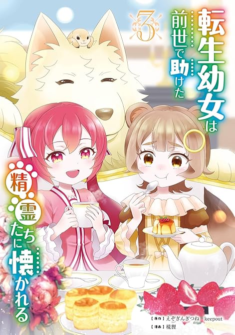 『転生幼女は前世で助けた精霊たちに懐かれる（コミック） 3巻』の表紙イラスト 電子書籍 漫画