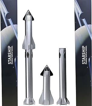 wltk Spacex Starship 1/375 Diecast Rocket Model (04), Silver
