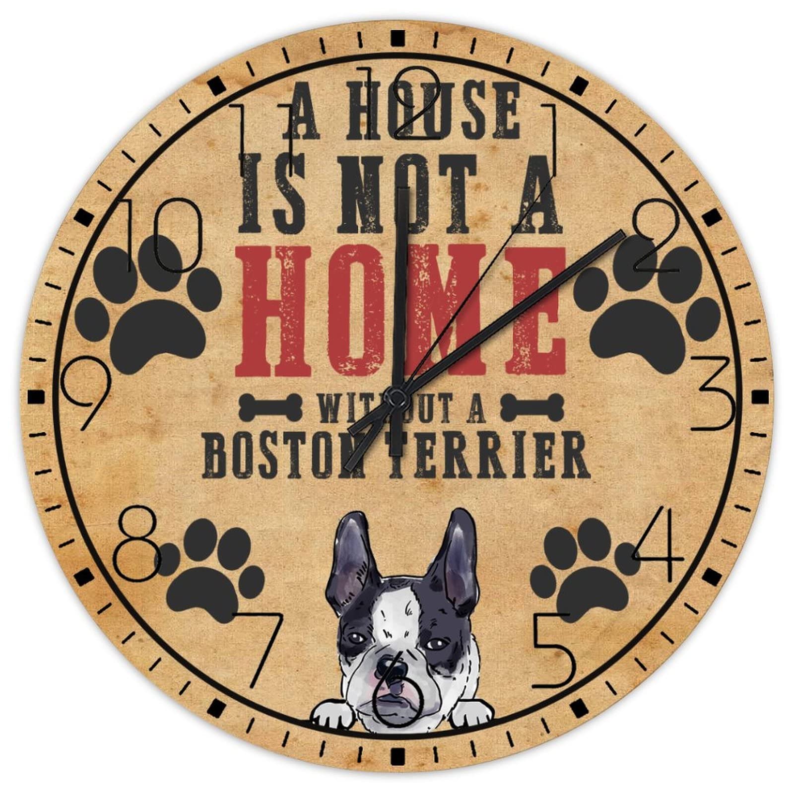 Horloge murale avec pattes de chien pour décorer le salon des passionnés d'animaux