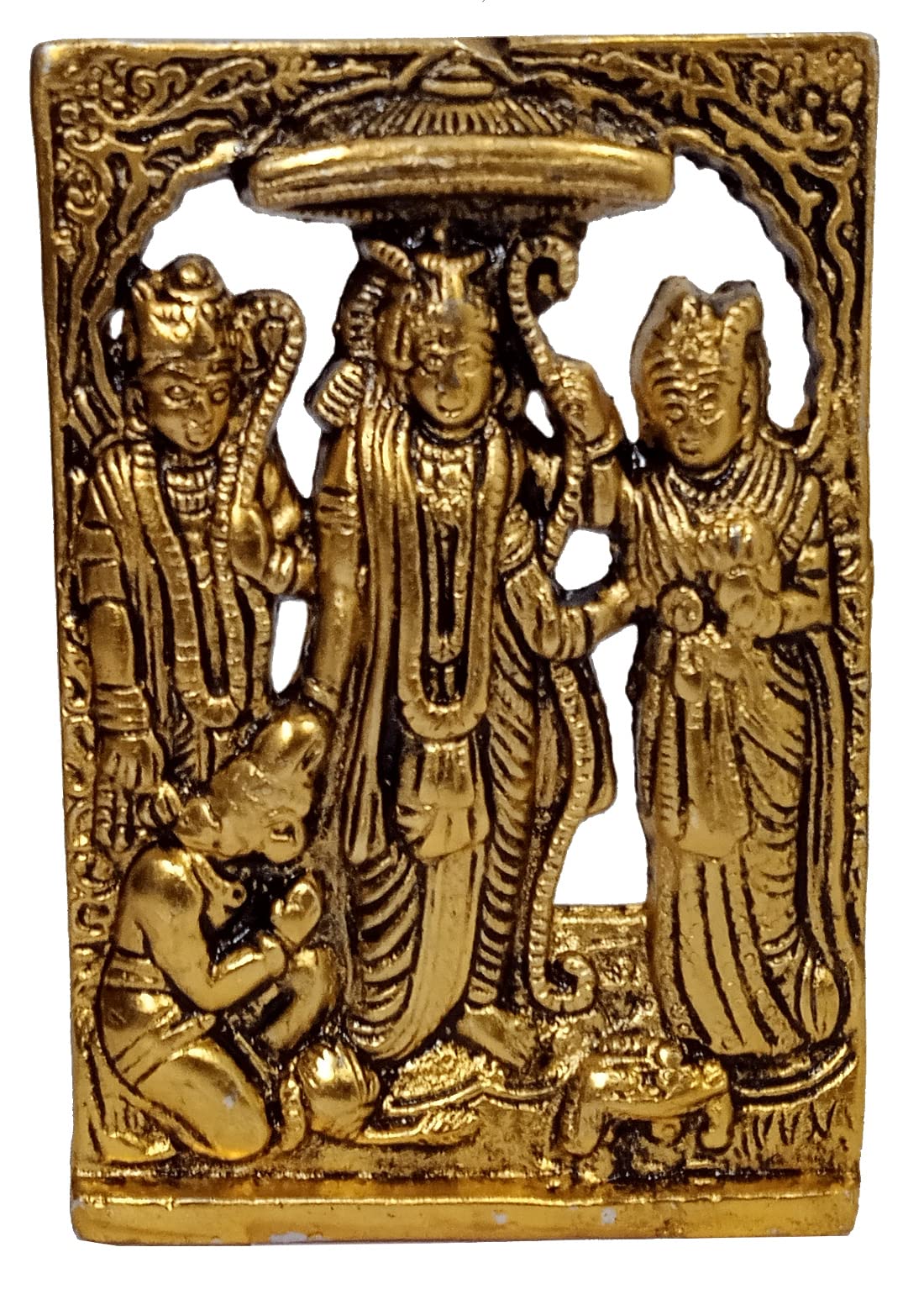 Ram Darbar plaque métallique décoration murale pour salon et coin autel de méditation zen