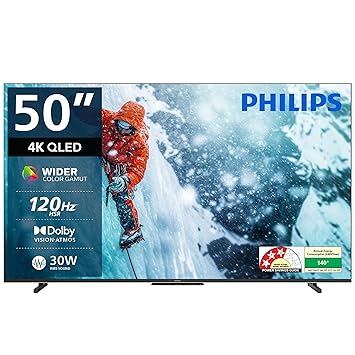 Philips 127 cm (50 inches) 8100 Series 4K Ultra HD Smart QLED Google TV 50PQT8100/94