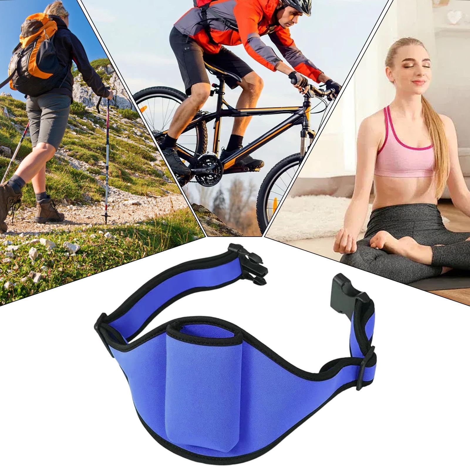 Pasek na mikrofon – torba do przechowywania mikrofonu fitness – solidny wielofunkcyjny pasek głośnikowy do tańca teatralnego, NIEBIESKI, Refer to description, Uniseks