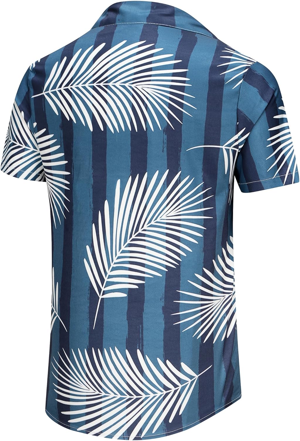 KYKU Hawaiian Shirt for Men Short Sleeve Button Down Summer Clothing Vacation Beach Shirts Stripe with Pockets - Image 4