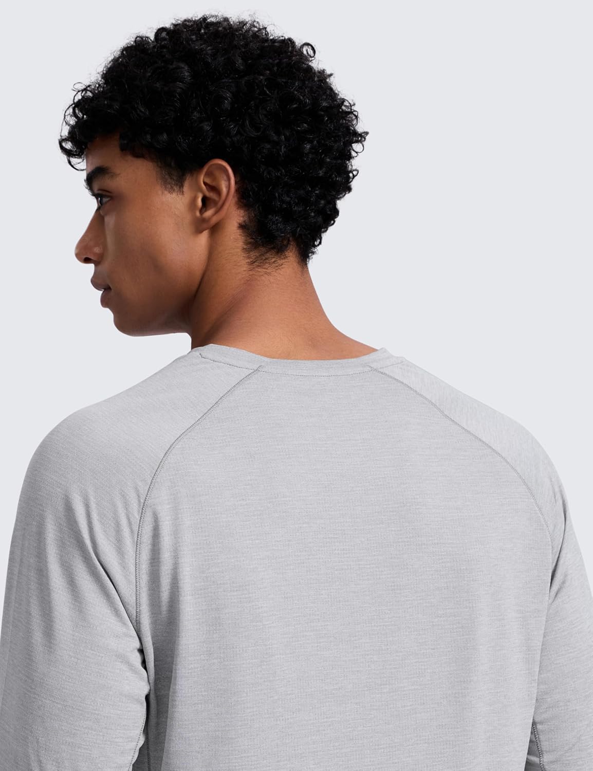 CRZ YOGA Crewneck Workout Long Sleeve Shirts for Men - Quick Dry Running Athletic T-Shirts Lightweight Basic Tops - Image 4
