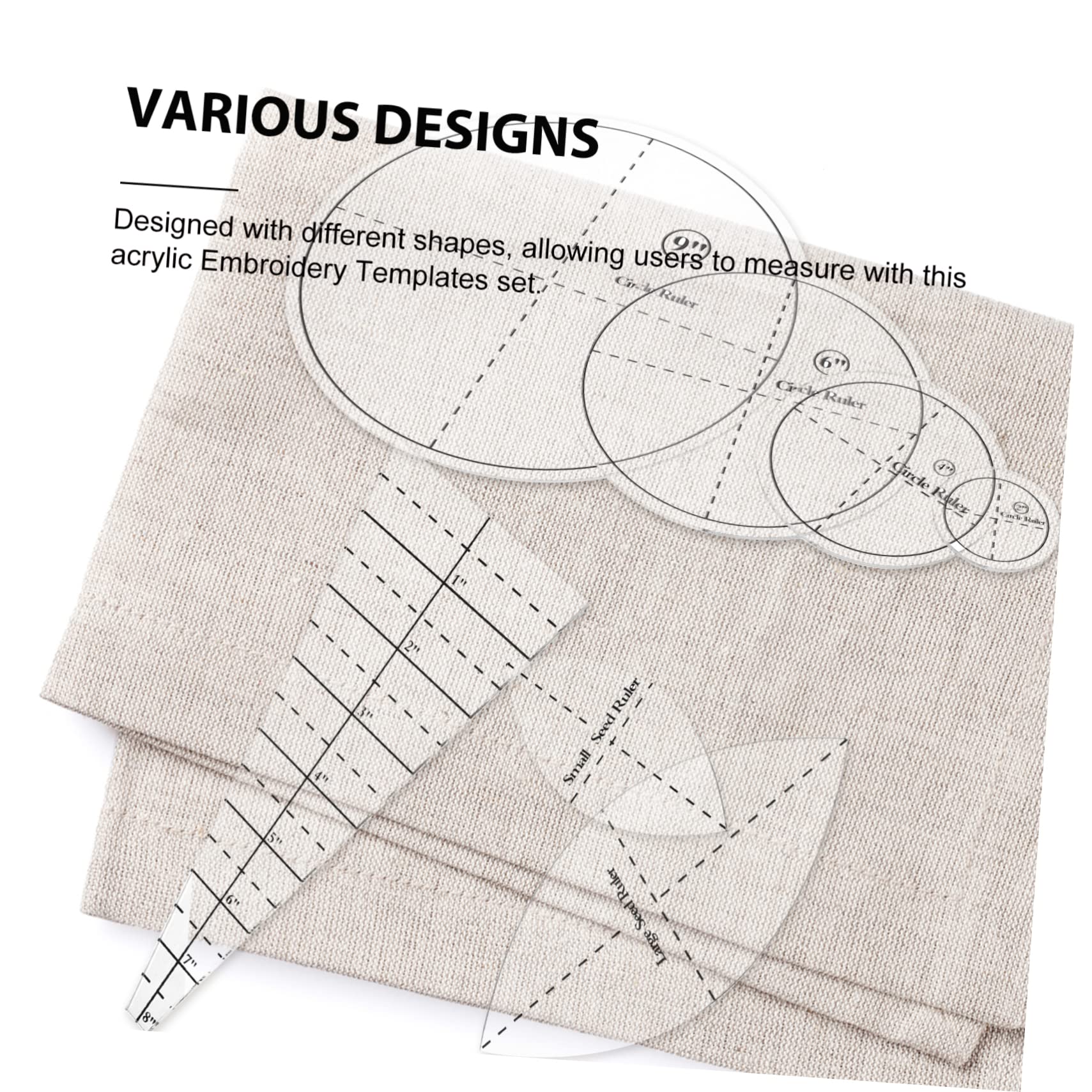 Plantillas De Acolchado y Costura Kit De Reglas Para Patchwork Diseño Práctico Acrílico Duradero