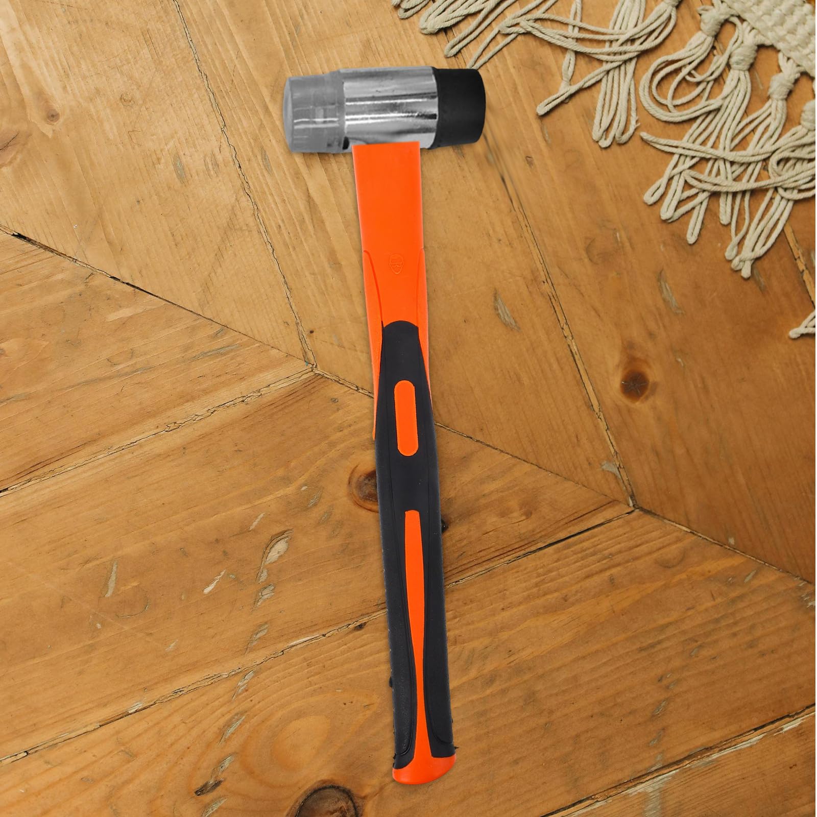 Zerodeko Mango de Martillo Antideslizante de 36 Cm Recubrimiento de Goma Absorbente de Vibraciones, Mango de Repuesto Resistente para Martillo de Garra, Herramienta Manual para Mejora