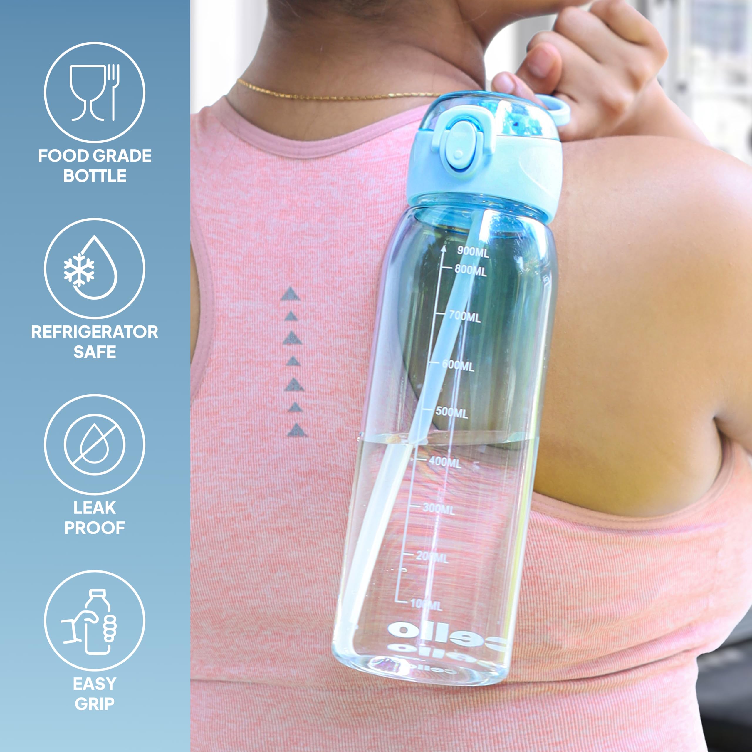 Cello Inspire Water Bottle - 900ml, Leakproof & BPA-Free -2 Cello Inspire Water Bottle - 900ml, Leakproof & BPA-Free -2