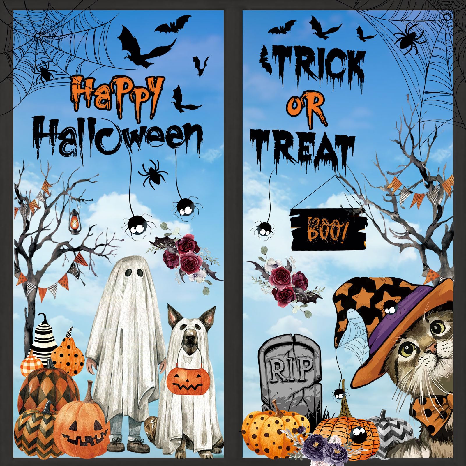 AhfuLife 60Pcs Halloween Window Stickers