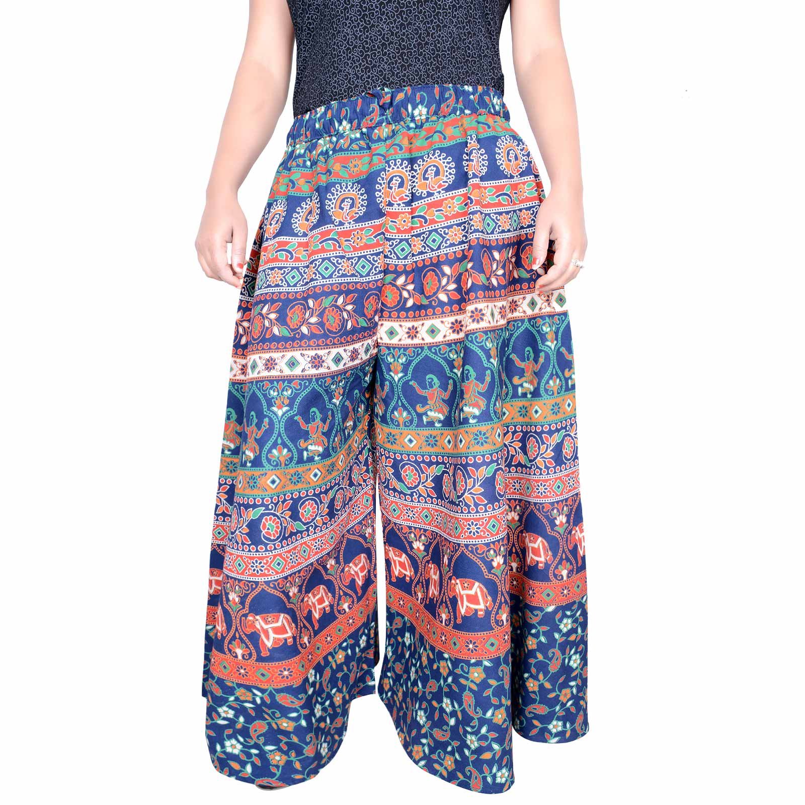 rajvila Women's Cotton Regular Fit Printed Palazzo for Women (P38NT_0003)-picture-17