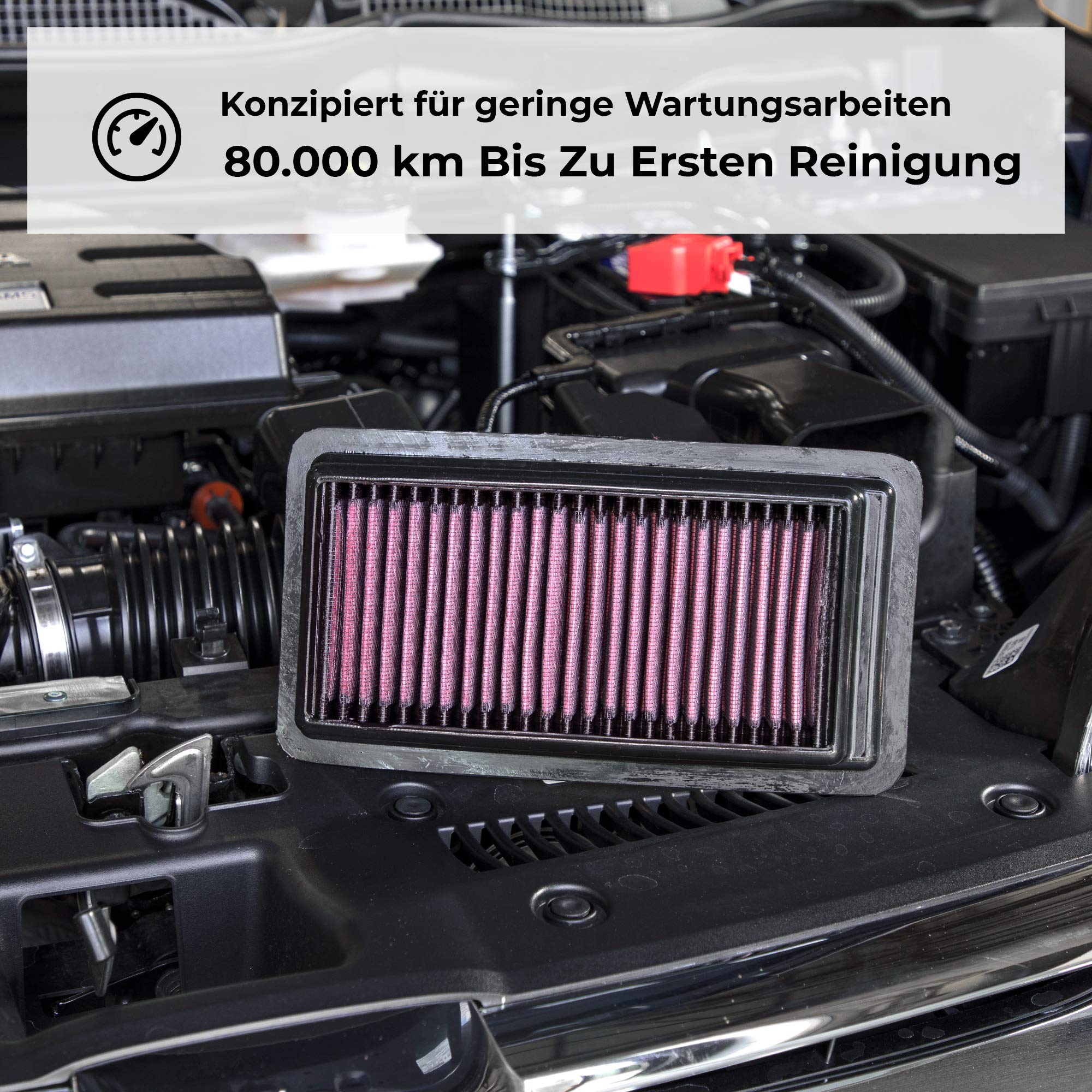 K&N HA-1122 Motorluftfilter – Waschbar, Hochleistung, Lebenslange Garantie