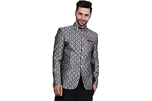 Vintage Blue Banarasi Rayon Cotton Blazer