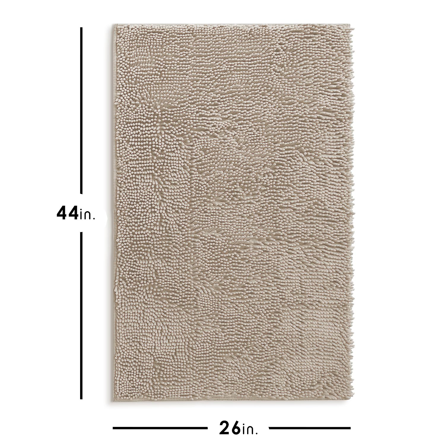 Hearth & Harbor Bathroom Rugs, Chenille Bath Mat, Machine Washable Bath Mats for Bathroom Non-Slip Backing Rubber - Image 2