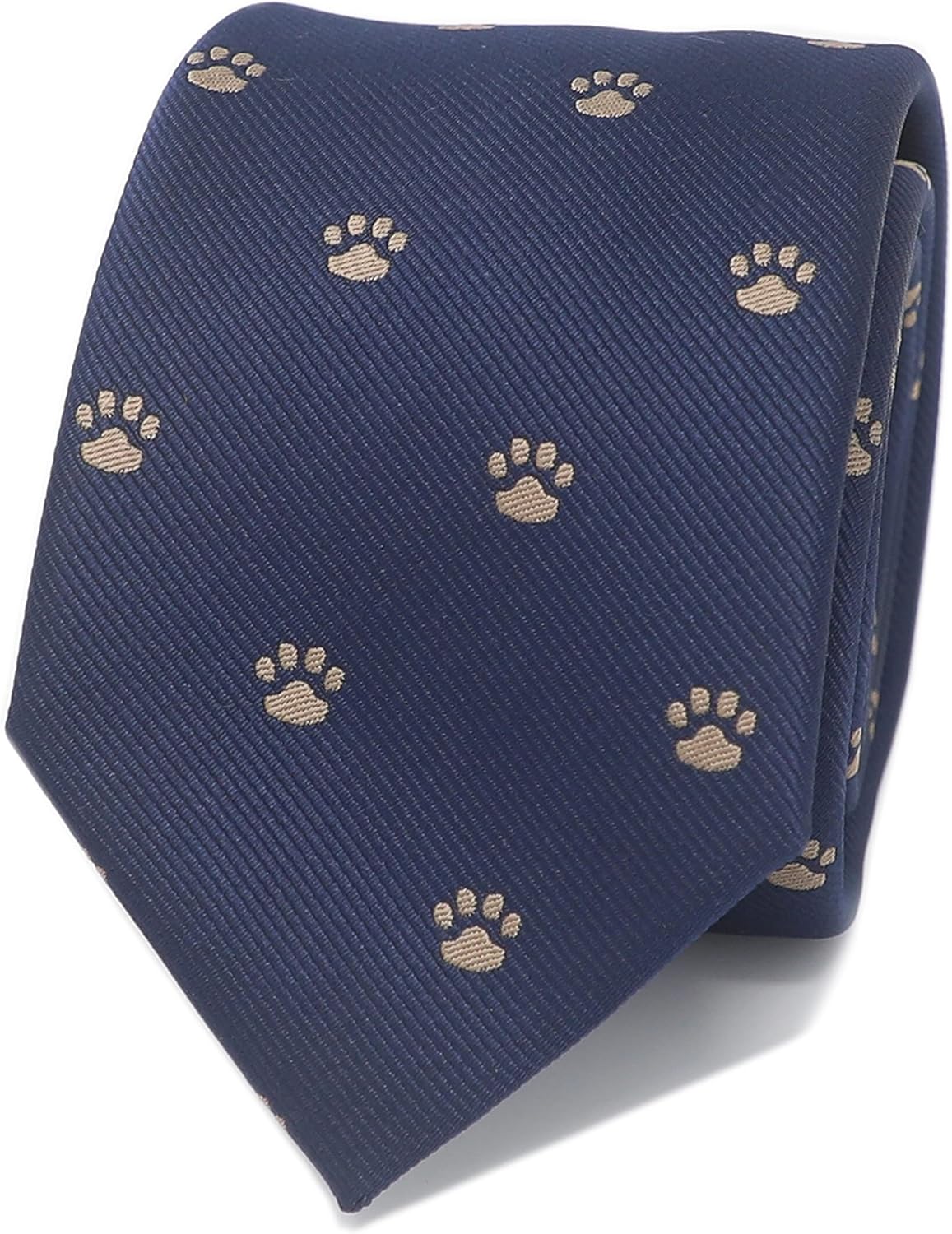 Puppy Dog Paw Print Pattern Necktie With Gift Box Dog Foot Print Tie