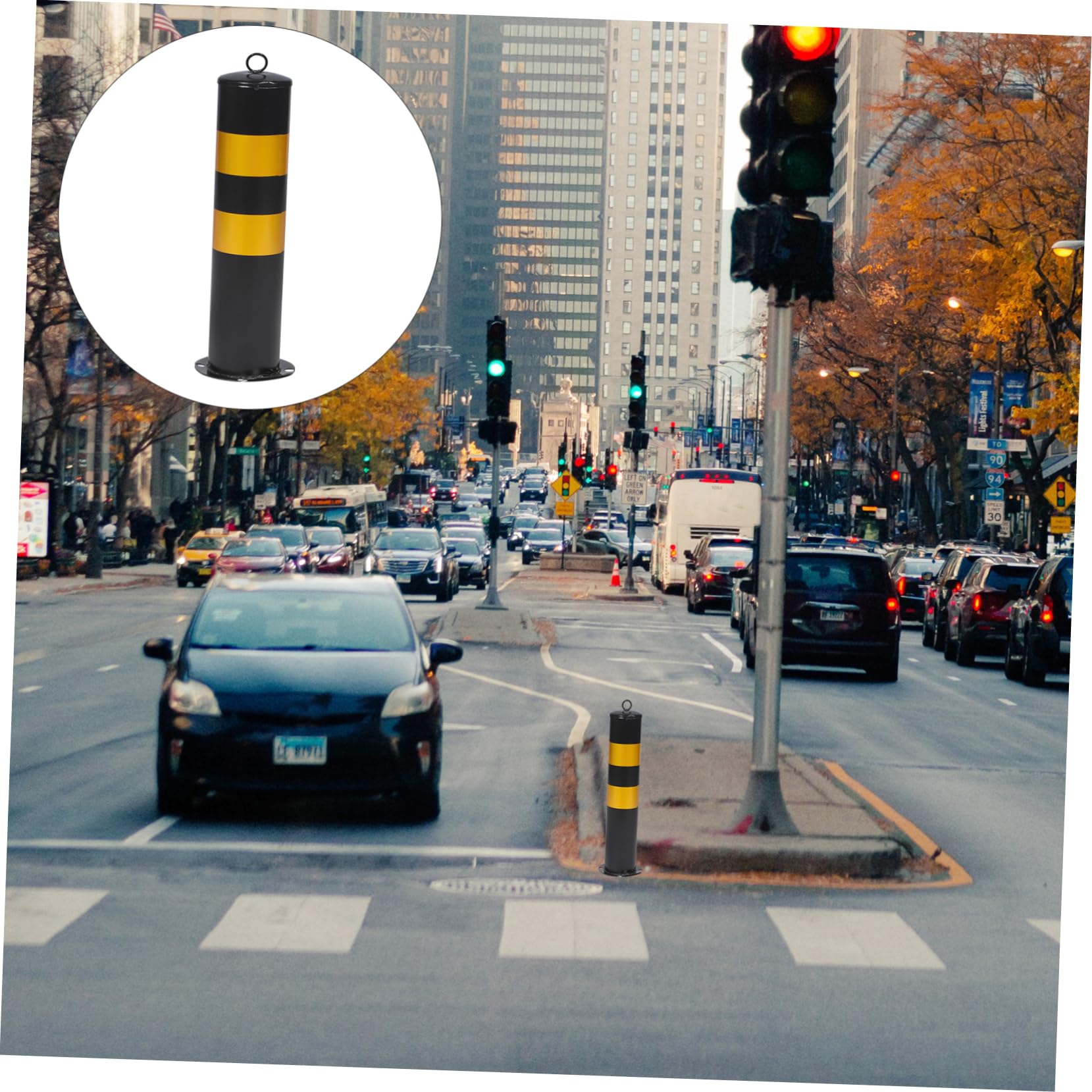 Pu Rubber Reflective Road Isolation Road Anti-collision Warning Column - Buy Traffic Safety