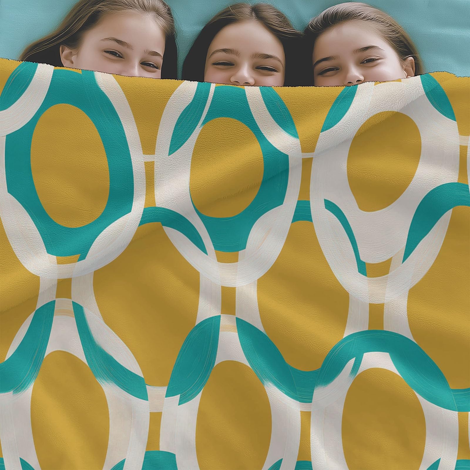 Genérico Koc flanelowy abstrakcyjna okrągła tekstura 180x200 cm wygodne ciepłe koce polarowe, koc na prezent dla dzieci i dziecka, uniwersalne koce na łóżko, sofę, kemping i podróże