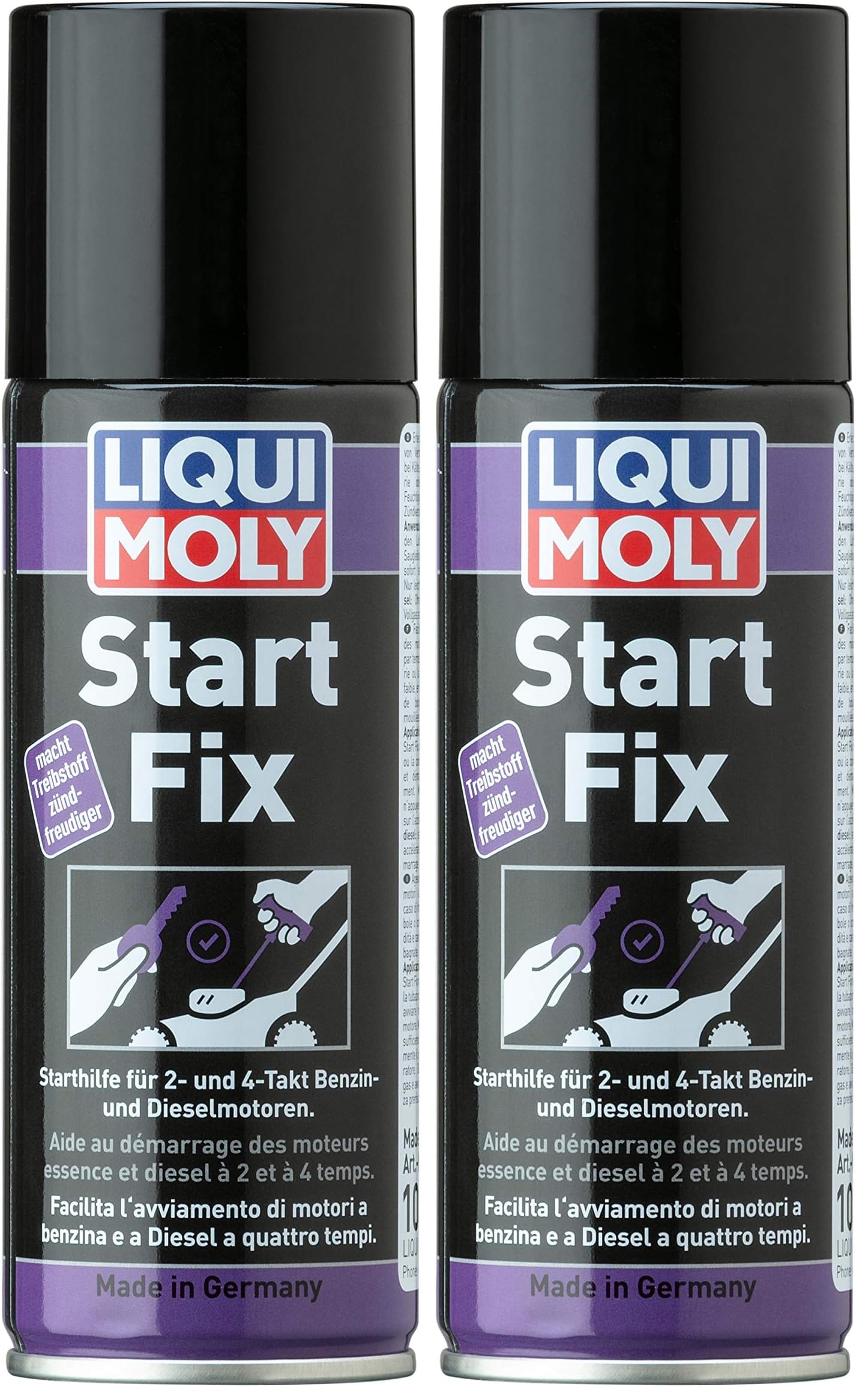 LIQUI MOLY Start Fix | 200 ml | Servicespray | Art.-Nr.: 1085, farblos (Packung mit 2)