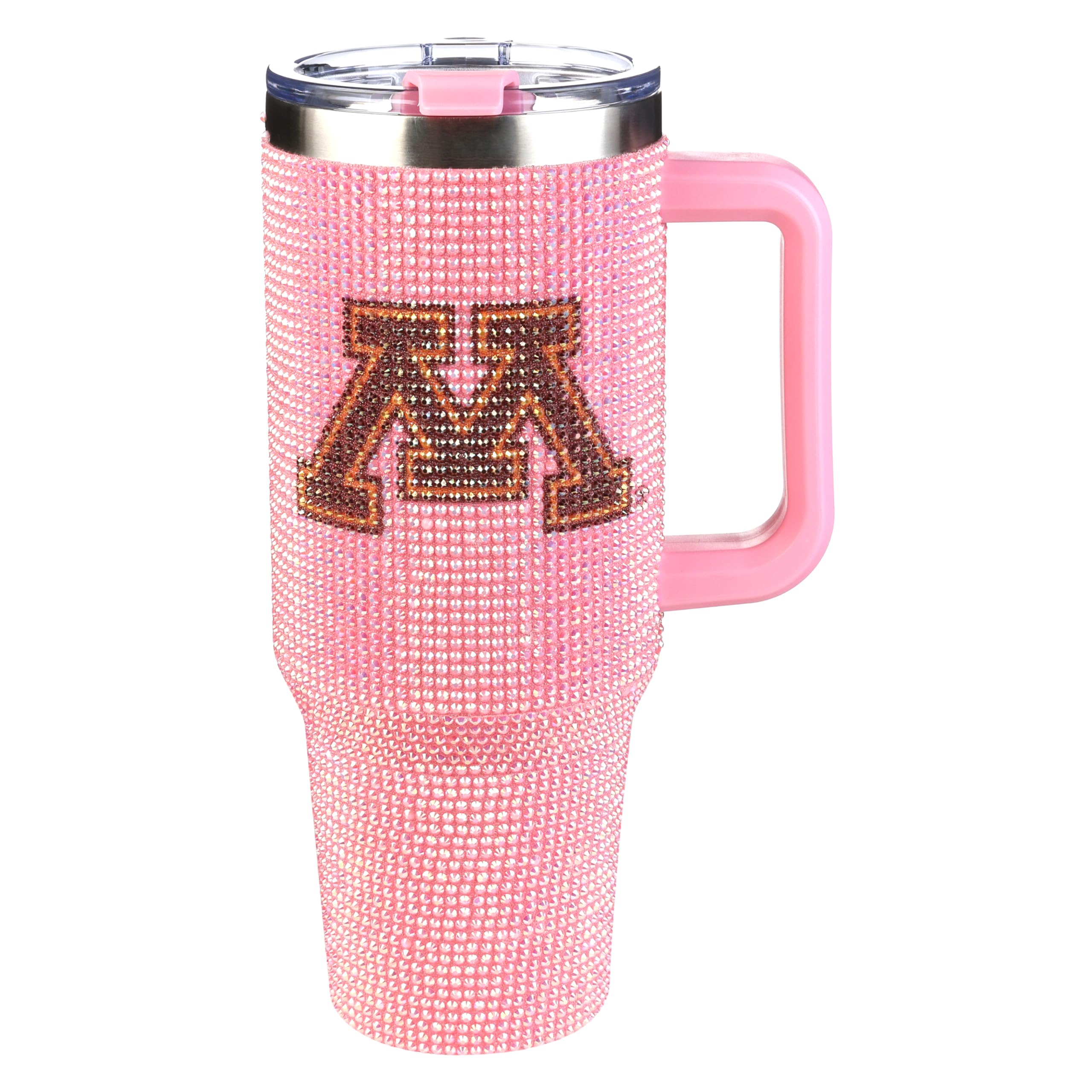 The Memory Company Officially Licensed 40oz Pink Bling Game Day Tumbler, University of Minnesota