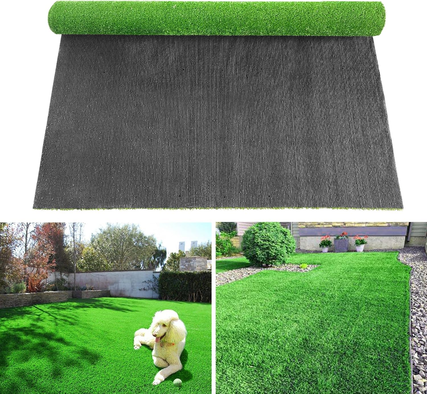 LVBAO Synthetic Artificial Grass Turf Rug Mat 3x5 Feet (15 Square FT) Lawn Dog Grass Mat for Patio Balcony Garden Lawn Landscape Decorations with Drain Holes