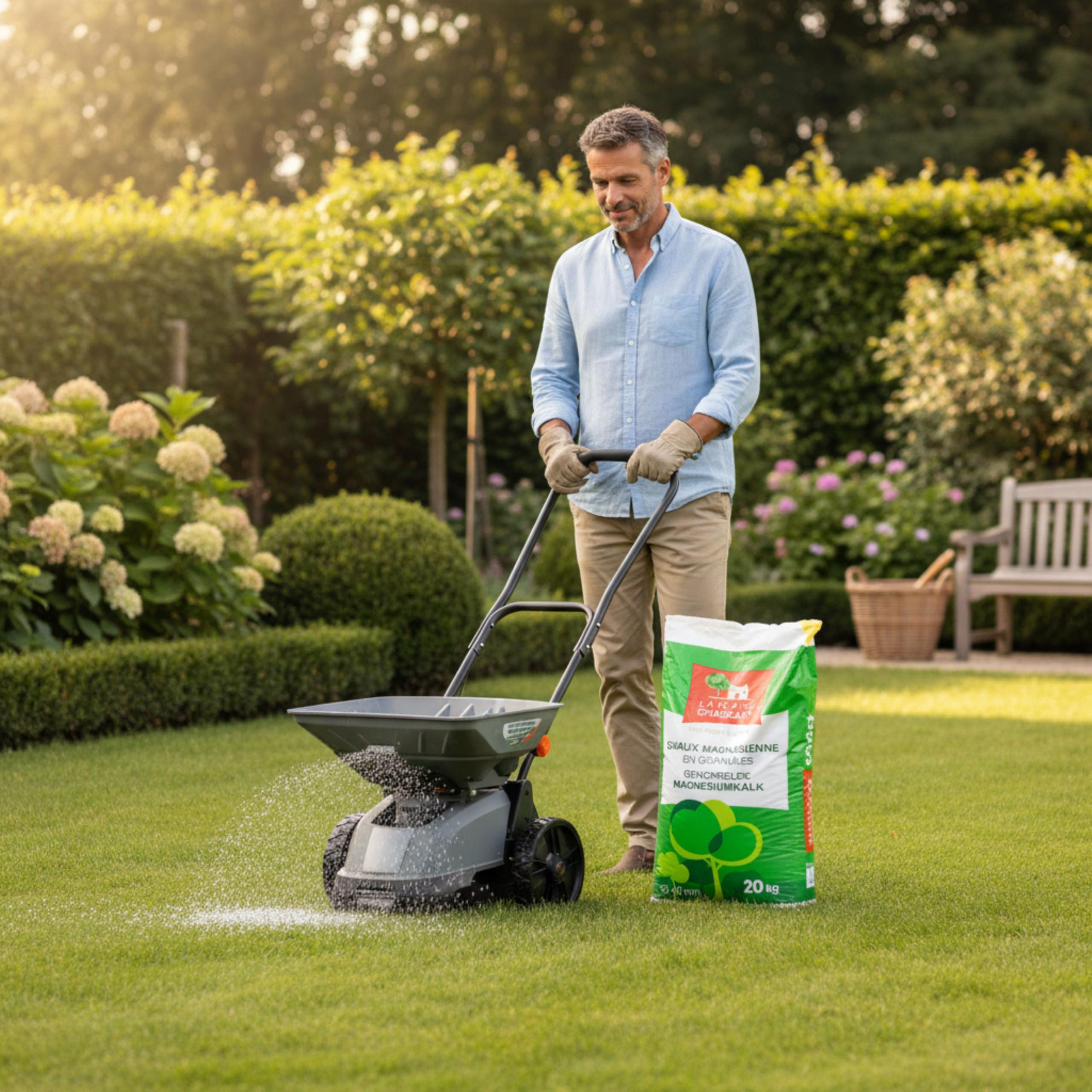 La Plaine Chassart - Chaux Magnésienne en Granules 20kg - Amendement Pour Sol Acide - Gazon, Pelouses, Jardin d'ornement, Potager, Compost