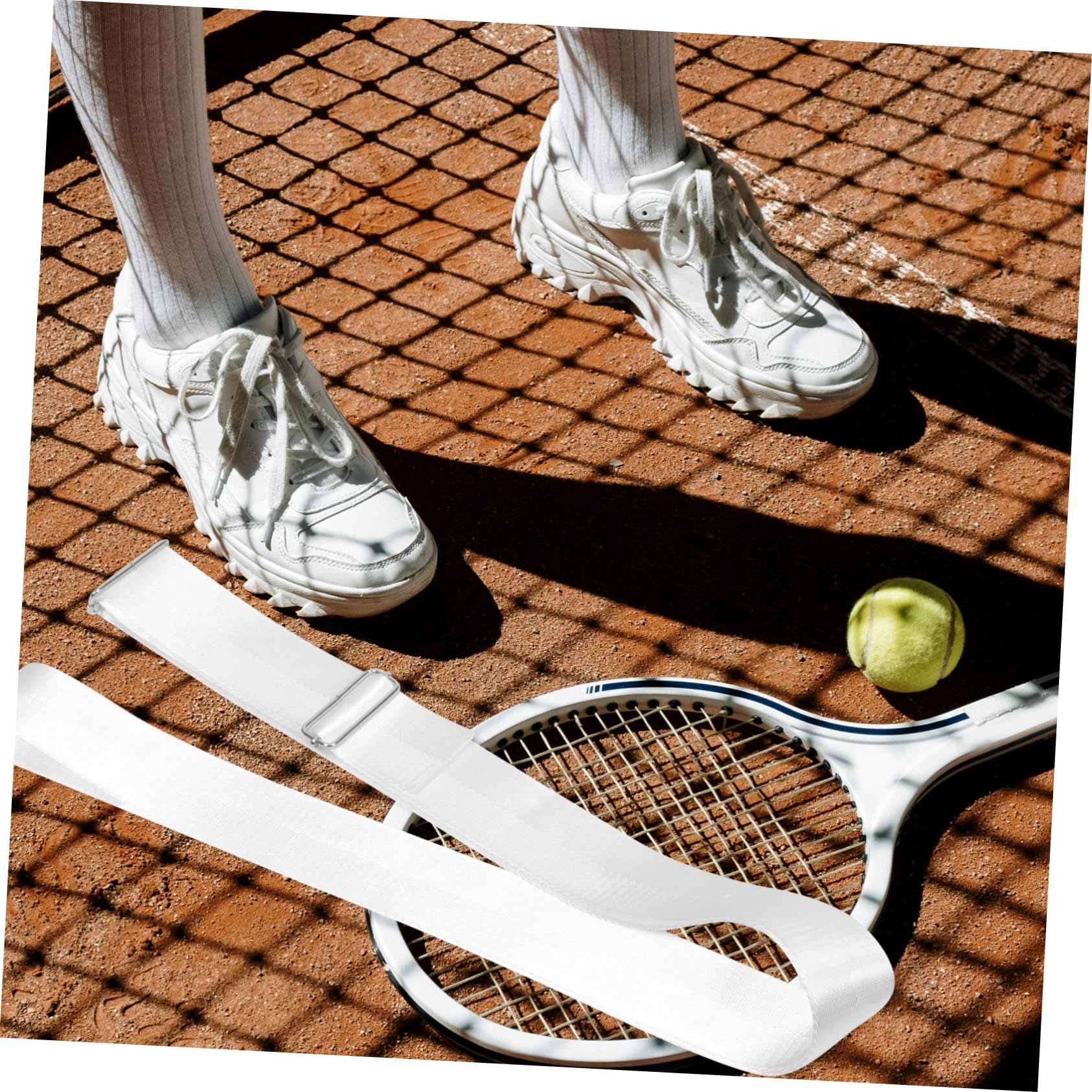 Toddmomy 4 Pezzi Cinghie Regolabili per Rete Tennis Accessori per Tennis Cinghie Centrali per Rete Regolabili e Resistente Facili Installare e Trasportare