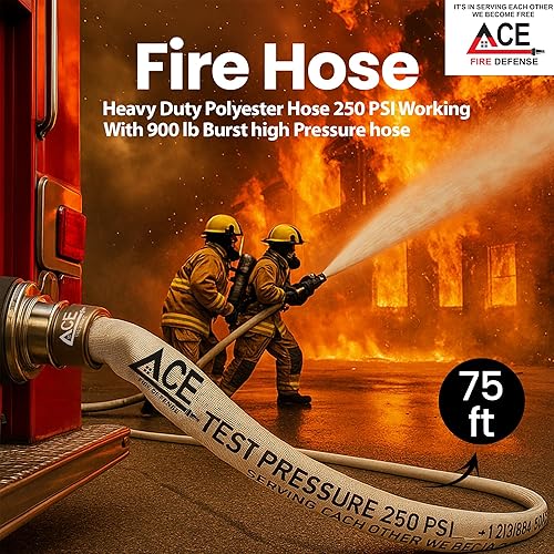 Miniatura 4 de Manguera contra incendios, paquete de 2, nueva chaqueta individual mejorada con certificación FM, acoplamiento de aluminio con revestimiento duro de