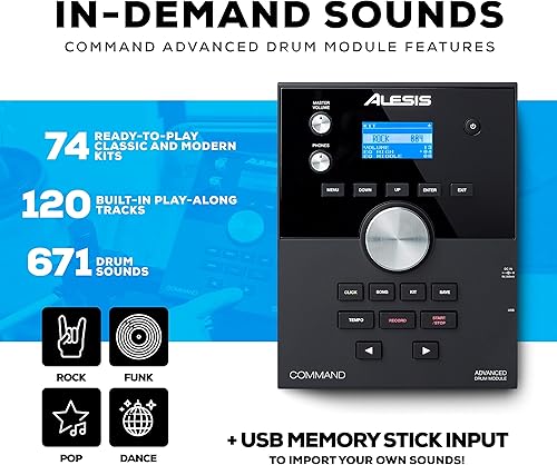 Miniatura 3 de Alesis Drums Surge Mesh SE Kit y DRP100 - Juego de batería eléctrica con conectividad MIDI USB y auriculares de batería para monitoreo práctica o