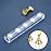 Blulu 2 Sets Nail Stand for Press on Acrylic Nails Display Practice Magnetic Fake Nail Holder for Painting Nails for False Fingernail Manicure Tool Home DIY Salon Supplies(Gold)