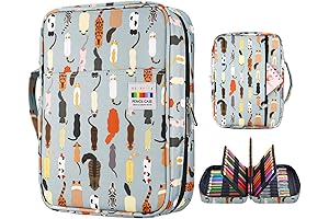 220-Slot Colored Pencil Case with Durable Zipper and Convenient Wrap